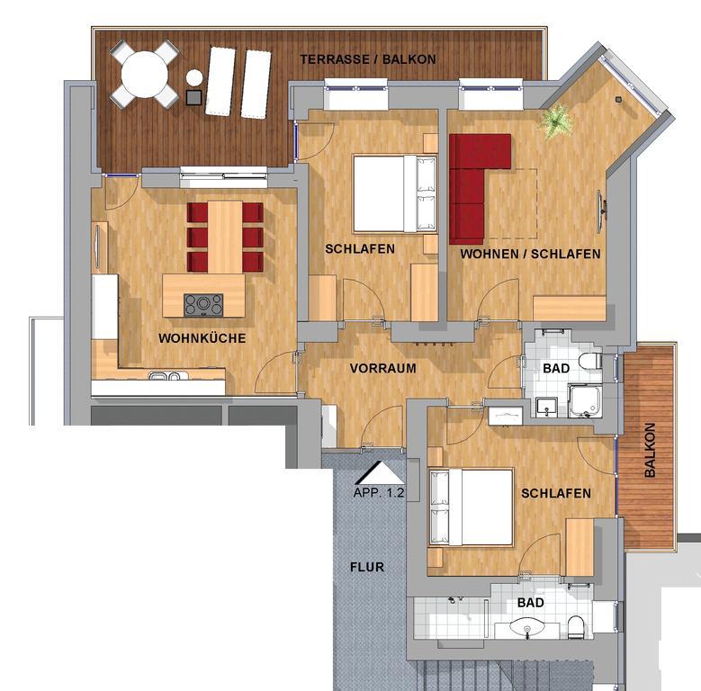 Appartements Schwaighofer Кёссен Номер фото